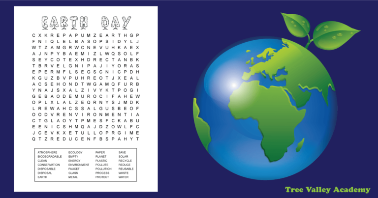 Printable Earth Day Word Search for 6th Graders & Older