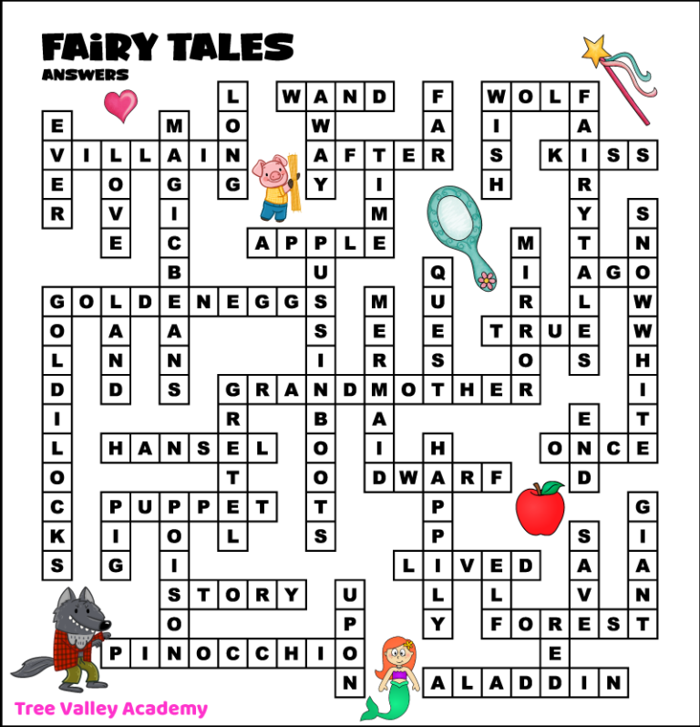 Fun Fairy Tale Themed Word Puzzles - Tree Valley Academy